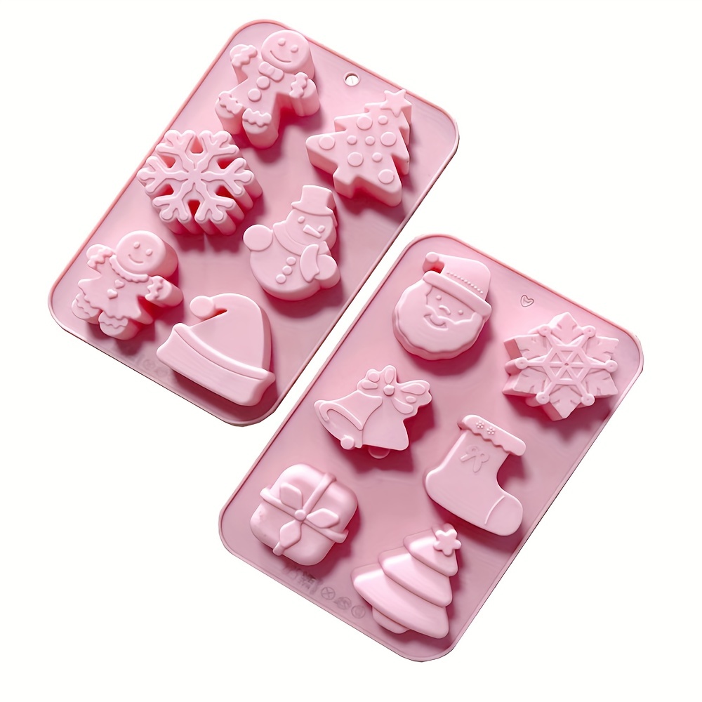 6 Piece Set of Christmas Silicone Molds Candy Baking & More -Celebrate It-  SANTA