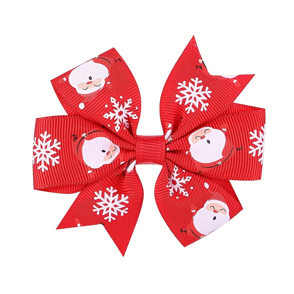 4pcs Christmas Elk Snowman Hair Clip Set