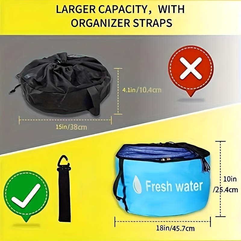 RV Hose Storage Bags 4 Pack - RV Accessories Storage Organizer Waterproof  with 4 Storage Straps