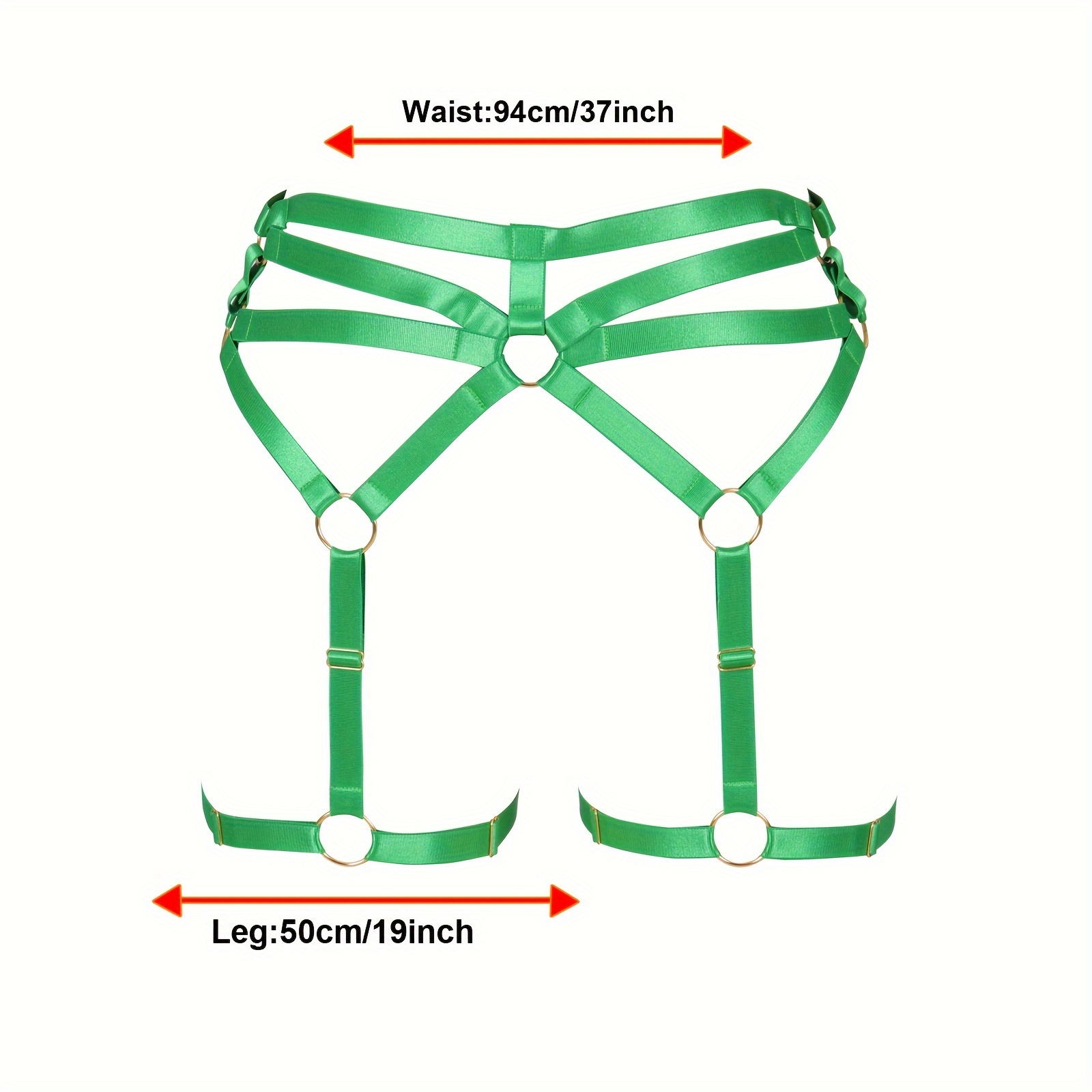 Womens Body Harness Lingerie Set Elastic Cage Bra Harness Garter Belt  Gothic (Green) : : Clothing, Shoes & Accessories