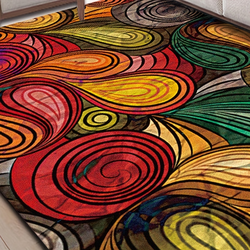 Thickened Plush Crystal Velvet Rug Abstract Flowing Shadow - Temu