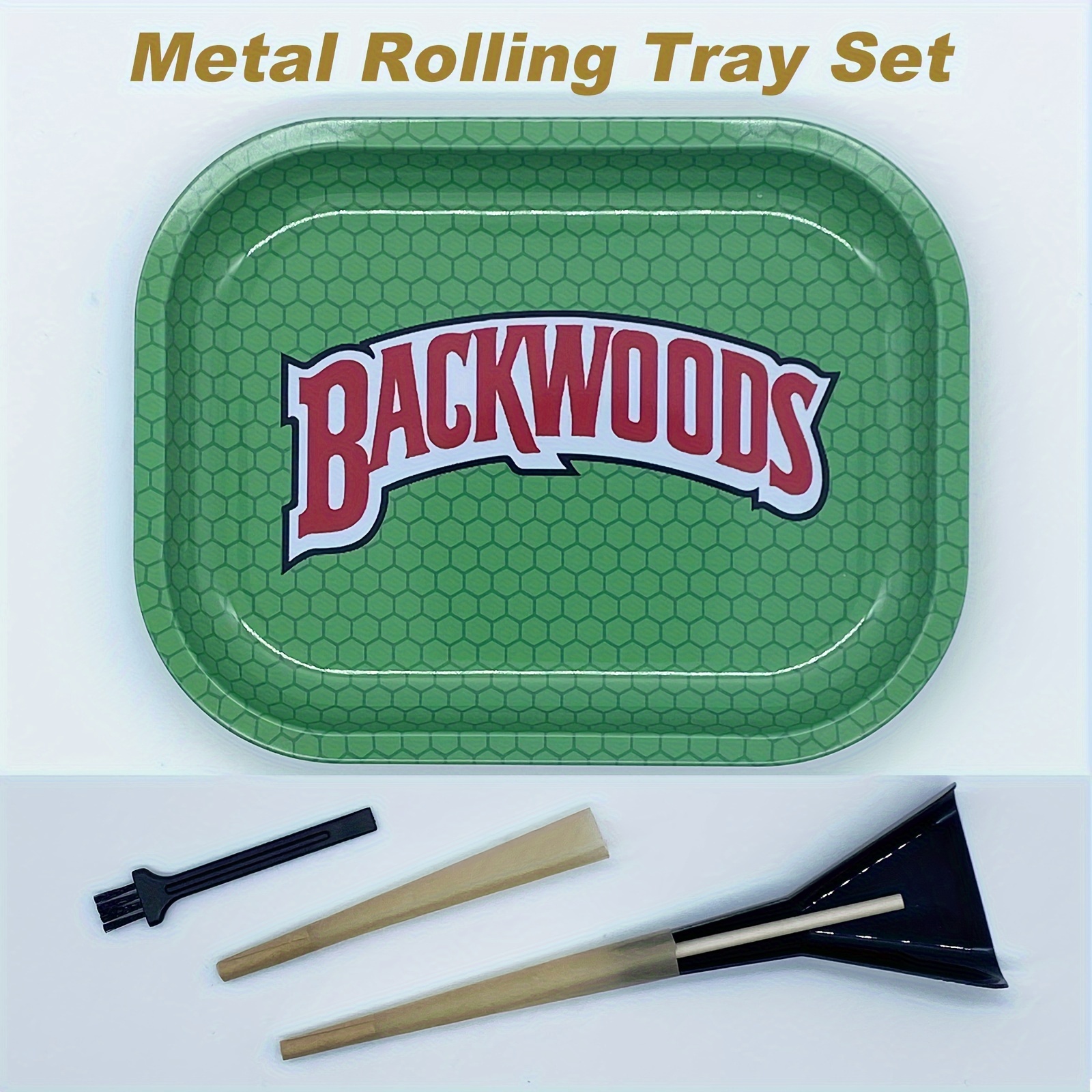Creative Pattern Rolling Tray Set Metal Rolling Tray - Temu