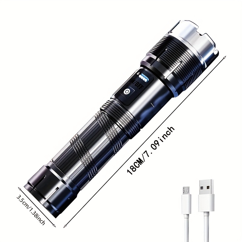 Lampe de poche Led ultra puissante 1800M torche tactique USB lampe de poche  Rechargeable XHP360 lanterne de Camping Zoom lampe à main étanche -  AliExpress