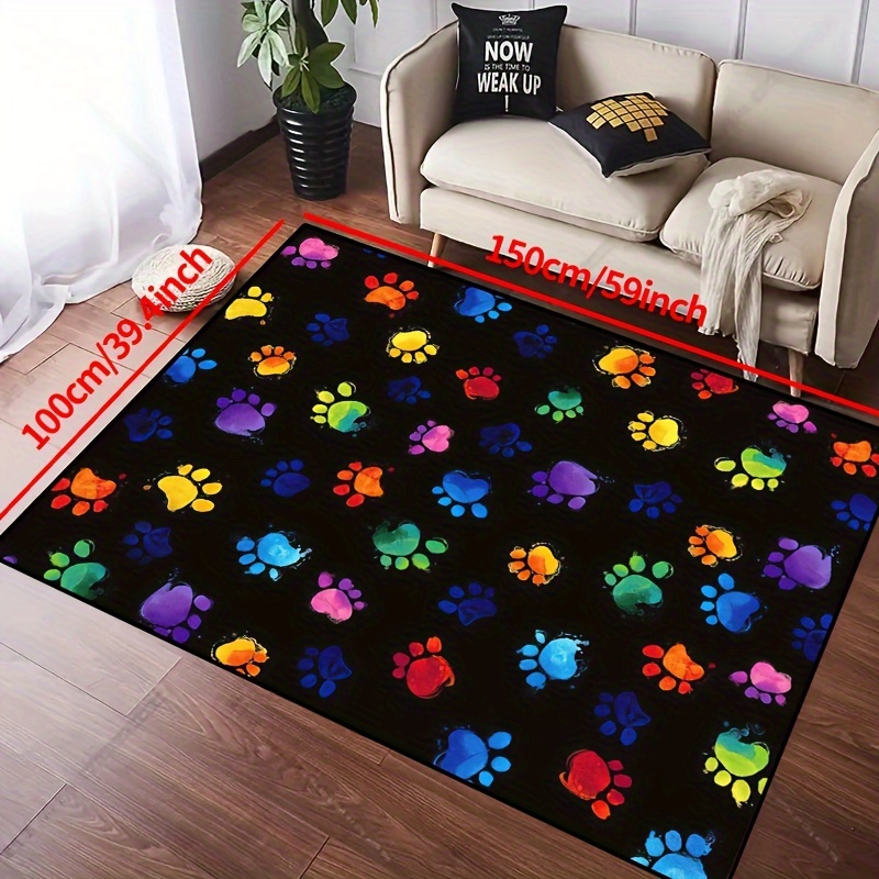 Cute Dog Pattern Area Rug Fashion Comfortable Indoor And - Temu