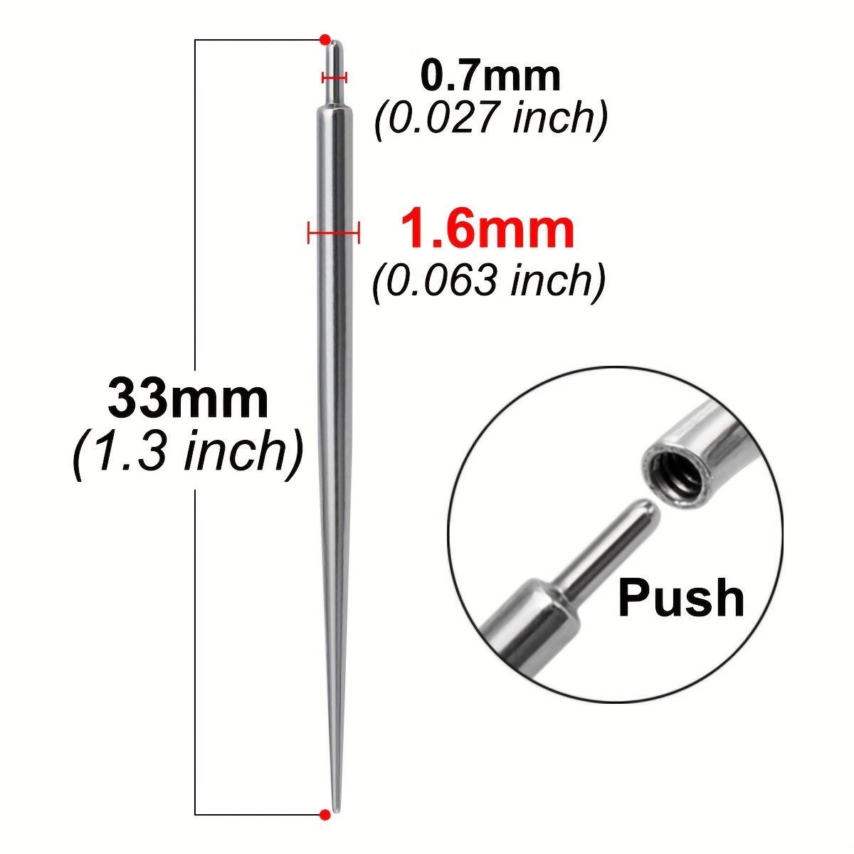 Stainless Steel Insertion Pin Taper Piercing Tool Internally - Temu