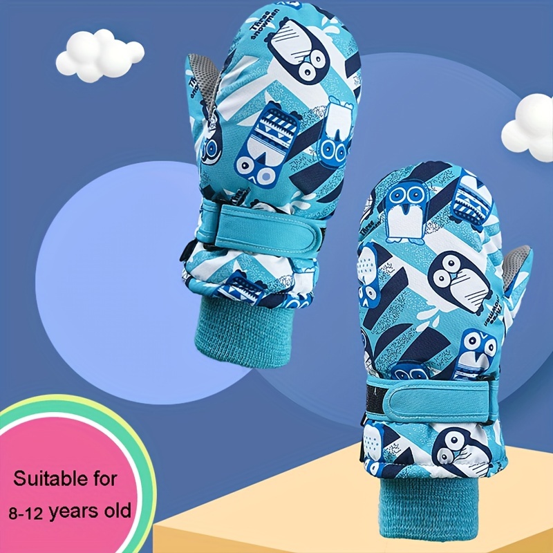 Children's Cartoon Waterproof Gloves Winter Warm Keeping - Temu