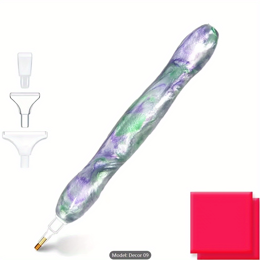 8pcs/set Resin Diamond Painting Pens (for Adults), Colored Curved