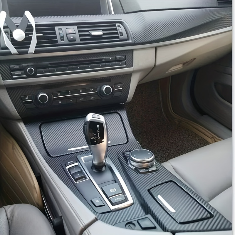Fibre de carbone Volant de voiture Garniture décorative Décalcomanie  Couvercle Autocollant intérieur Accessoires de tuning de voiture pour Bmw  Série 5 E60 2004 10, automobile Intérieur S