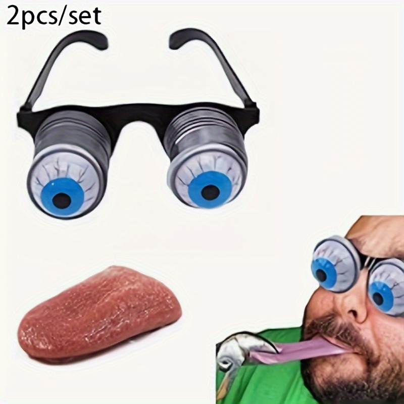 Eyes Glasses Toy Pop Out Eye Drop Eyeball Gags toy Funny Horror