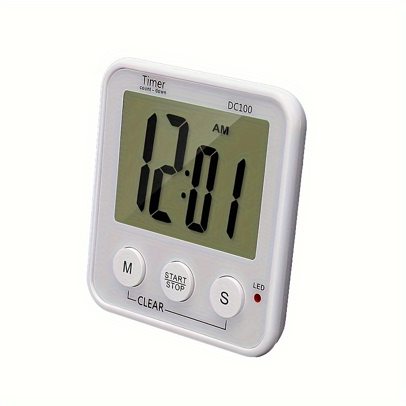 Timer, Digital Kitchen Timer, Cooking Timer With Led Lcd Large