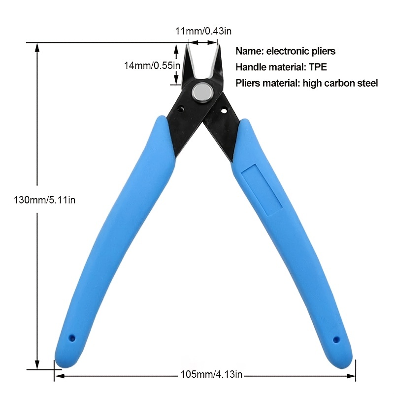 Wire Cutter Pliers With Ergonomic Handle Carbon Steel Wire Flush