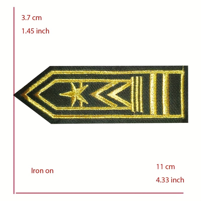 Fashionable Golden Silvery Series Military Shoulder Badges - Temu Canada
