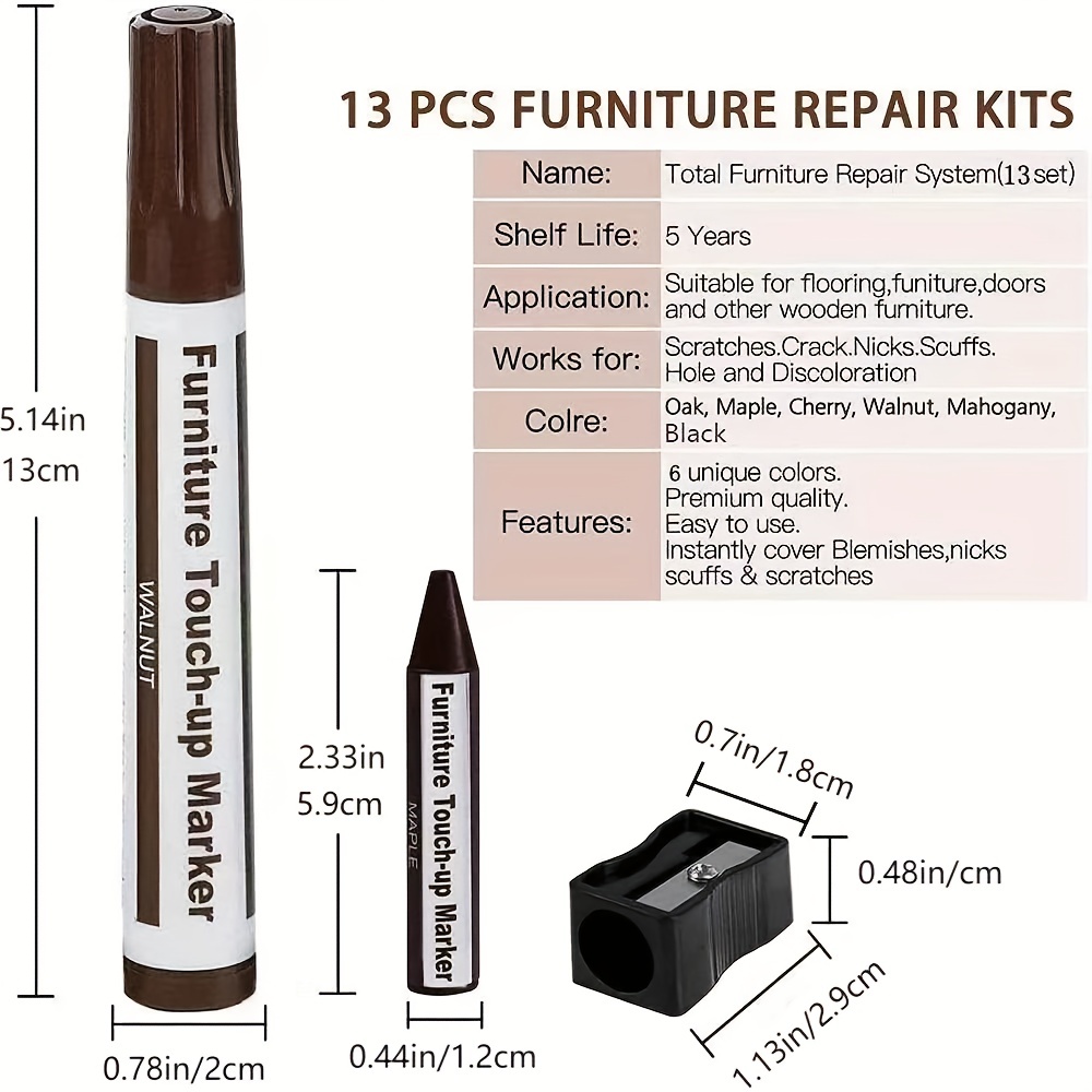 Furniture Repair Kit Wood Markers Wax Sticks Stains - Temu