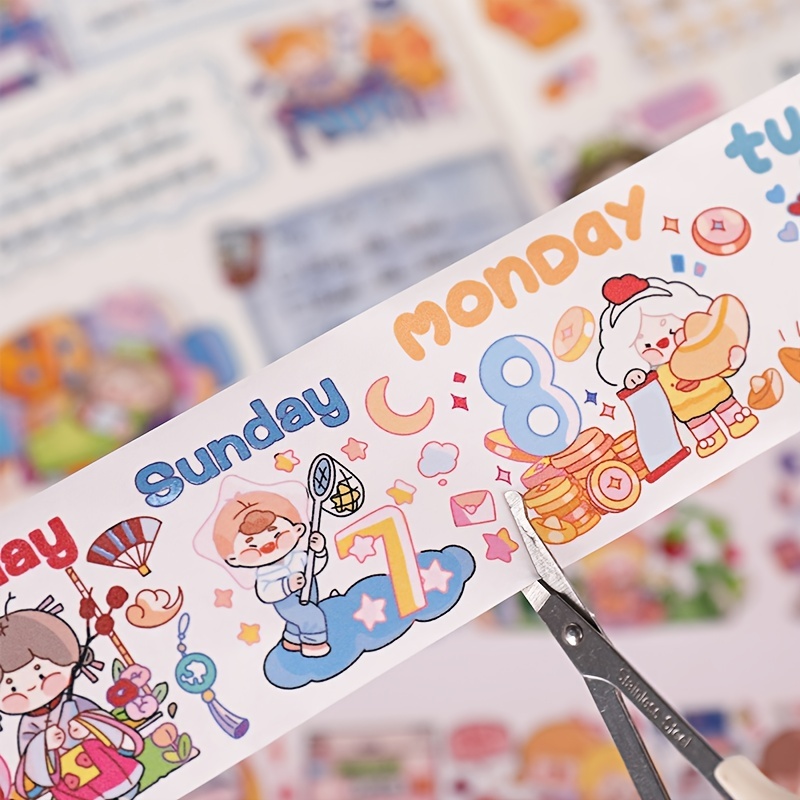 Cute Cartoon Stickers Roll Self Adhesive Diy Sticker