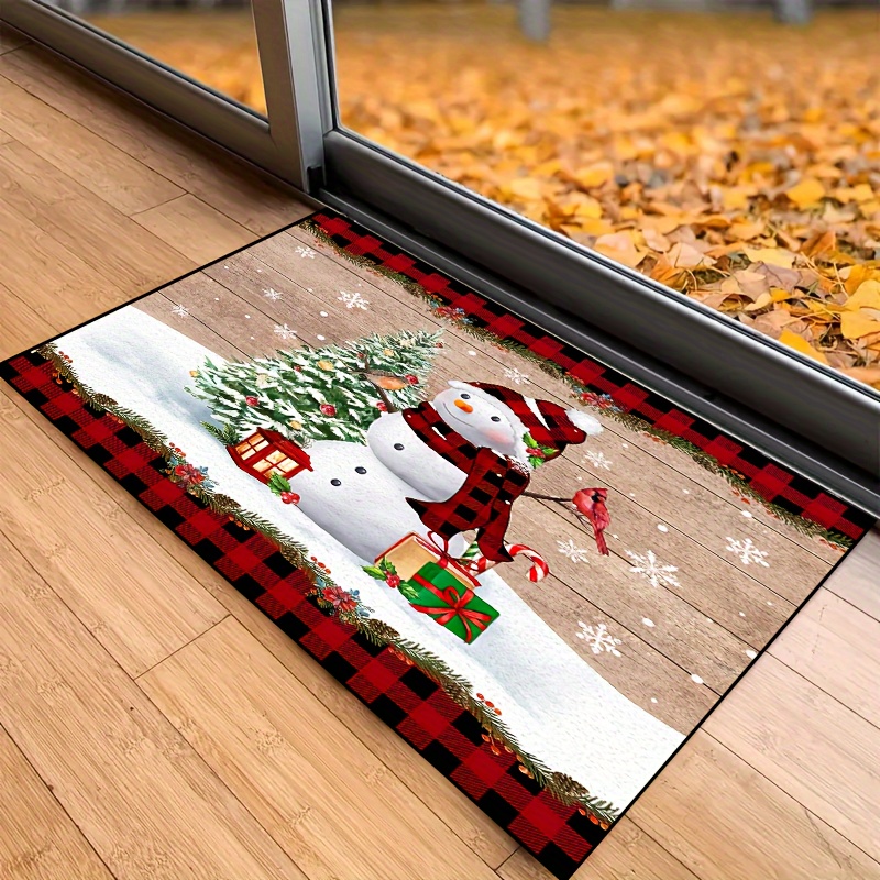 Non slip Doormat Welcome Mat Merry Christmas Snowman Xmas - Temu