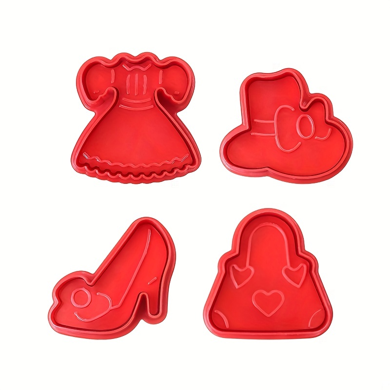 Girls Cookie Plunger Cutters, Women Dress Shoe Bag Shape Cookie Cutters,  Cookie Stamp, Fondant Mold, Baking Tools, Kitchen Gadgets, Kitchen  Accessories, Home Kitchen Items - Temu