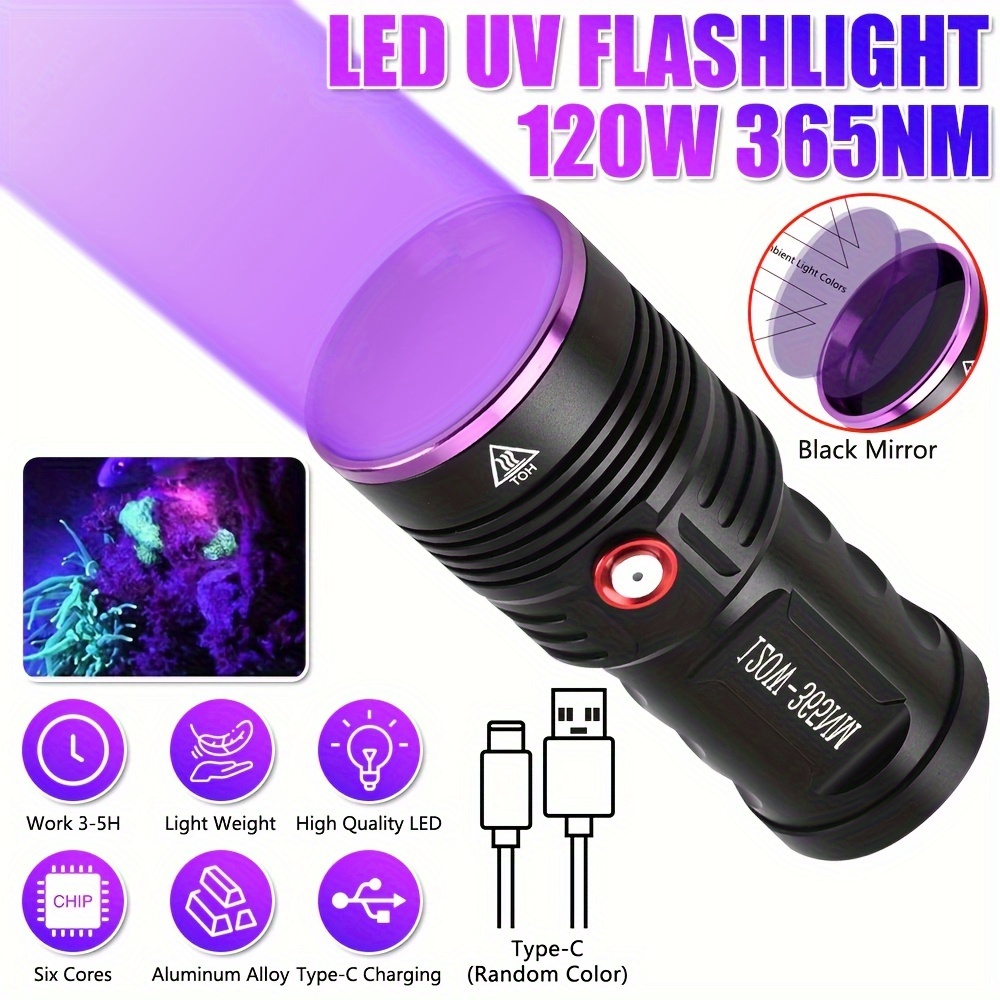 Resin Mirror Flashlight, 365nm Uv Flashlight, Uv Flashlight Resin
