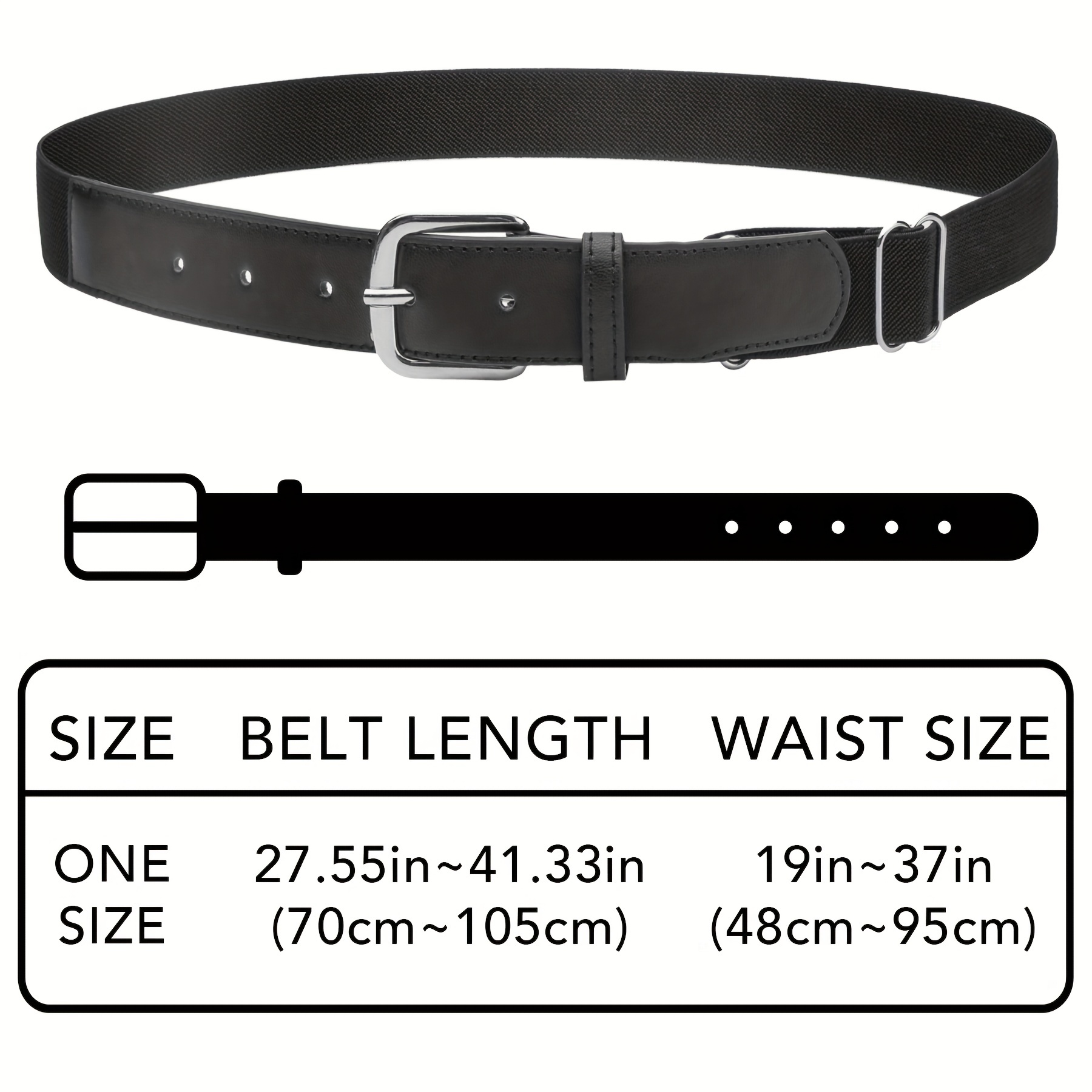 Kid/Child Leather Belt sizing chart