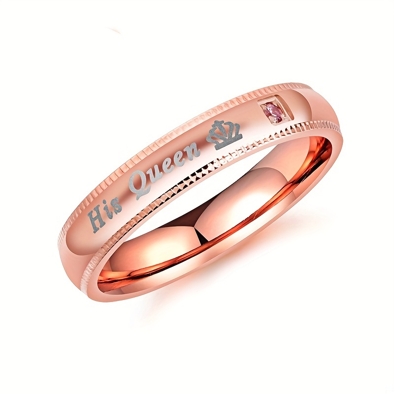 King Queen Casual Wedding Ring For Anniversary
