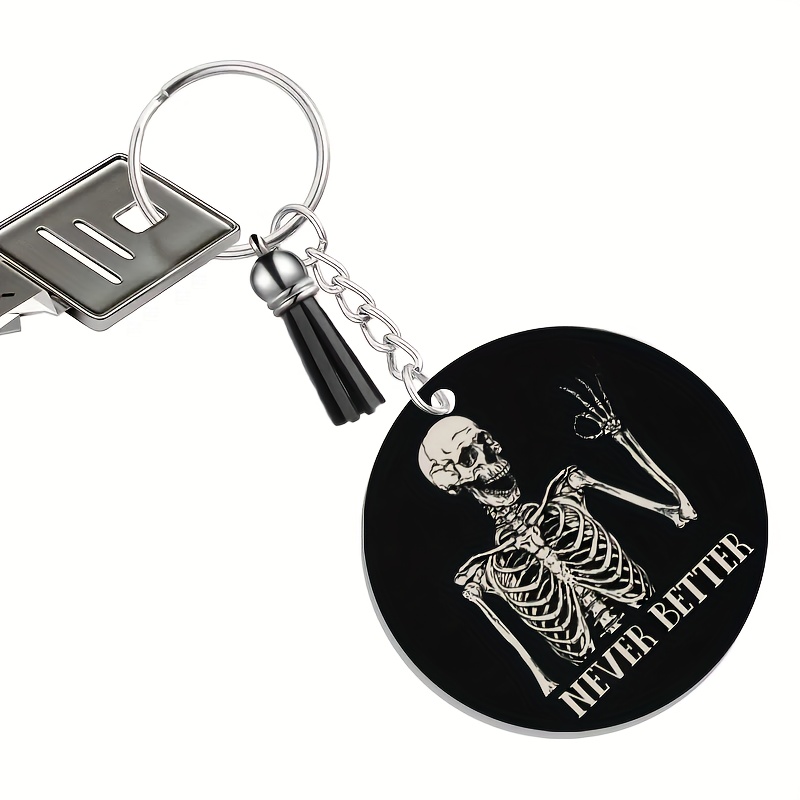 Temu 1pc, Acrylic Keychain with Key Rings Tassels Key Chain for Craft,Bulk Keychain Rings,Acrylic Keychain Blanks Rings,Key Chain Kit Christmas Gifts