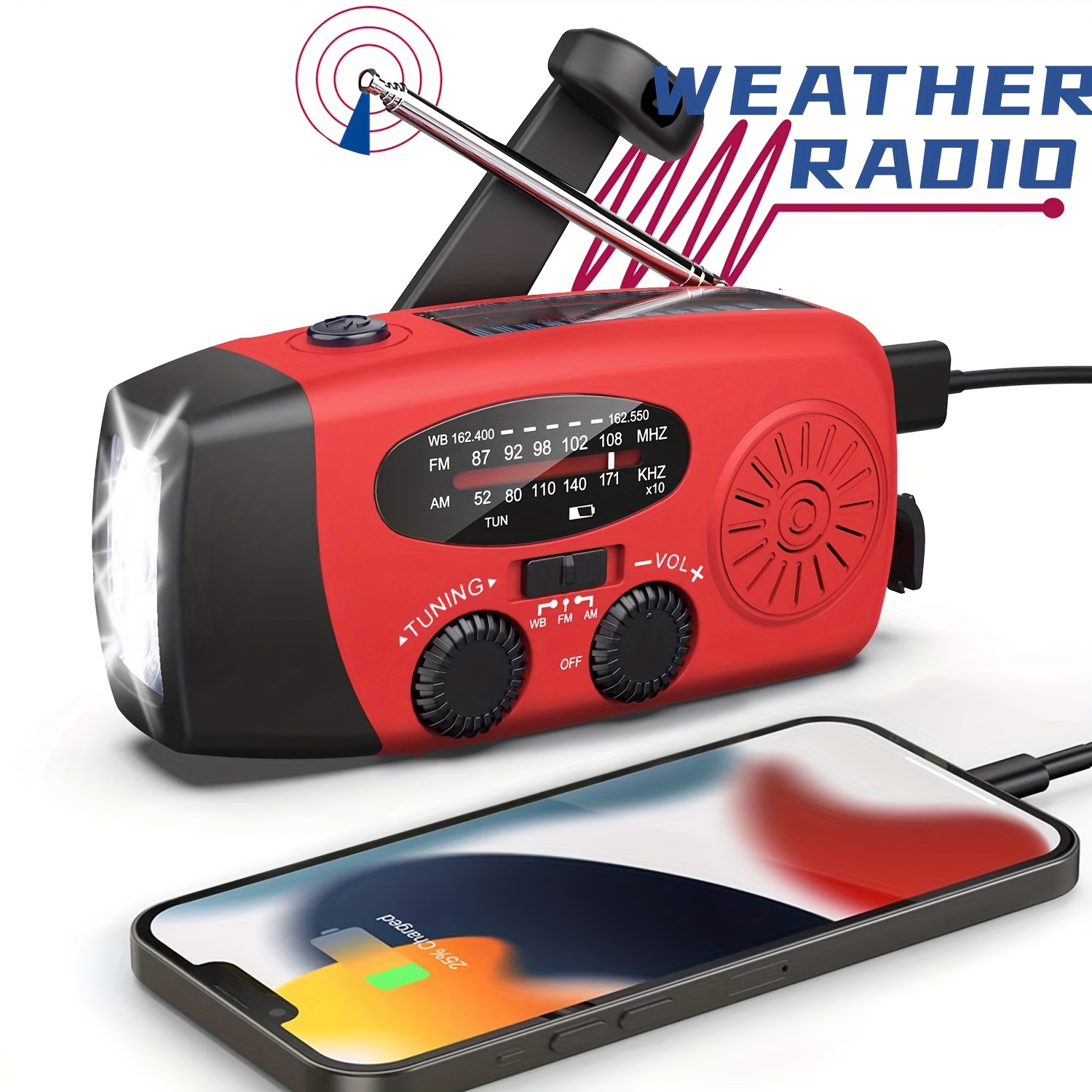 Multifunktionales Solarradio Retro-Radio Tragbares Am FM-Radio mit  Bluetooth-Lautsprecher, wiederaufladbares Solarradio, TF-Karte  USB-Disk-Player, großes Tuning K