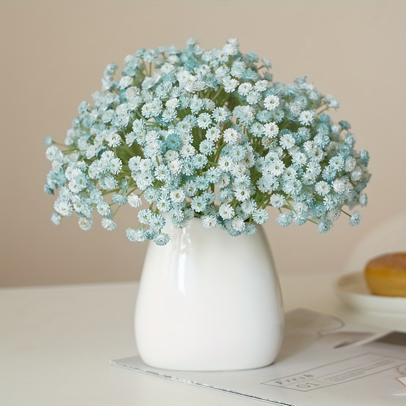 Lylyfan Babys Breath Artificial Flowers,12 Pcs Gypsophila Real Touch Flowers for Wedding Party Home Garden Decoration