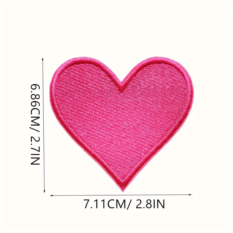 Hearts Embroidered Patches, Iron Heart Patch Stickers