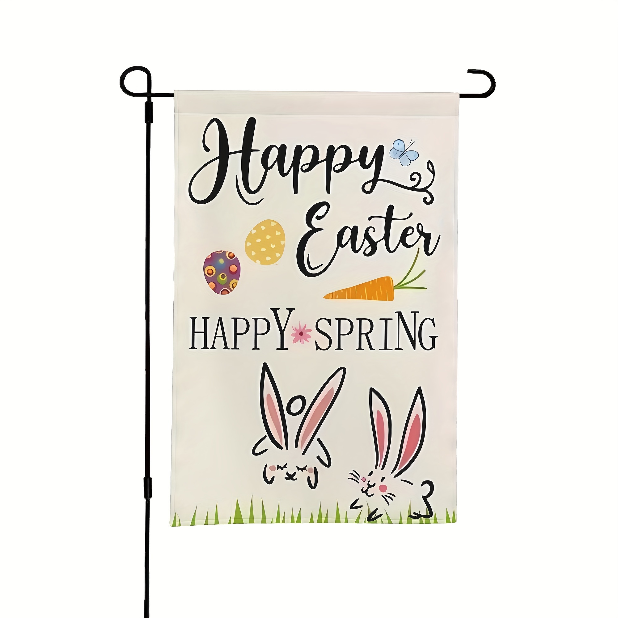 Easter Garden Flag Decorative Welcome Easter Bunny Ears - Temu Canada