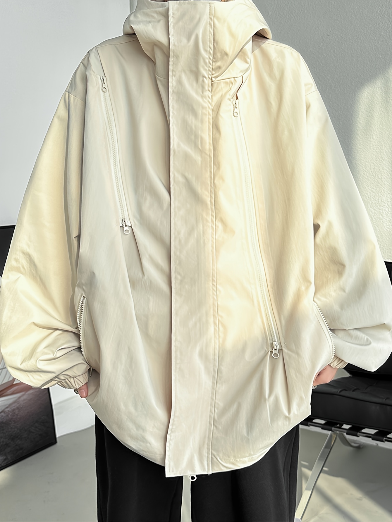 Men's Windbreaker Jackets Youth Korea Print Casual Coat Male