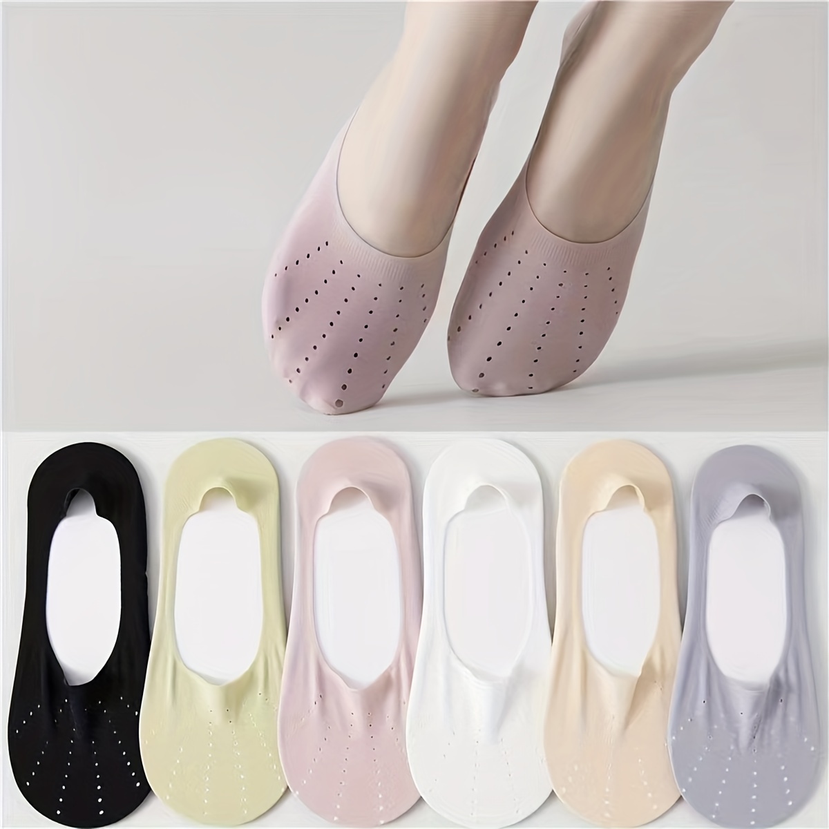 Comfort Mesh Breathable Bottom Thin Socks Women Silicone - Temu Canada