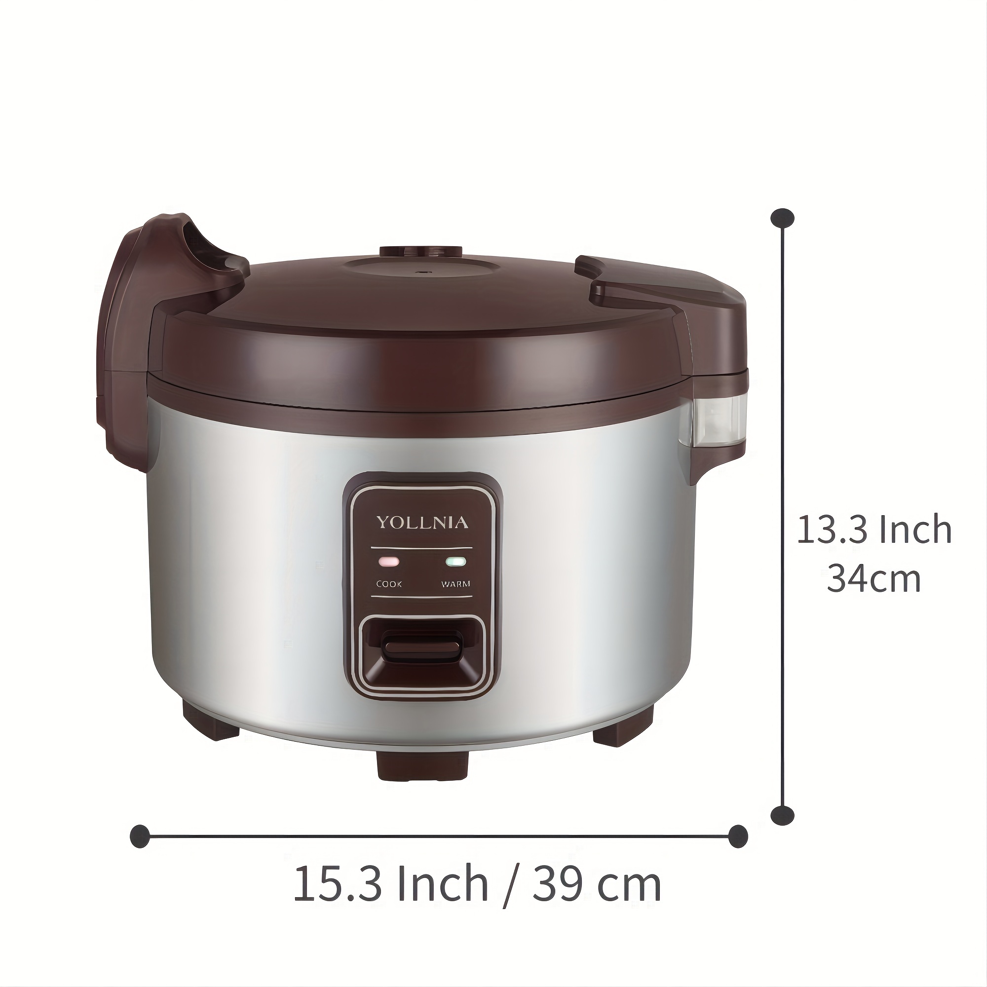 110V Non-Stick Mini Rice Cooker with Steamer and 10 Cups, Stainless Steel  Inner Pot, Double-Layer Frying Pan, 12H Cooking Functions, Keep Warm
