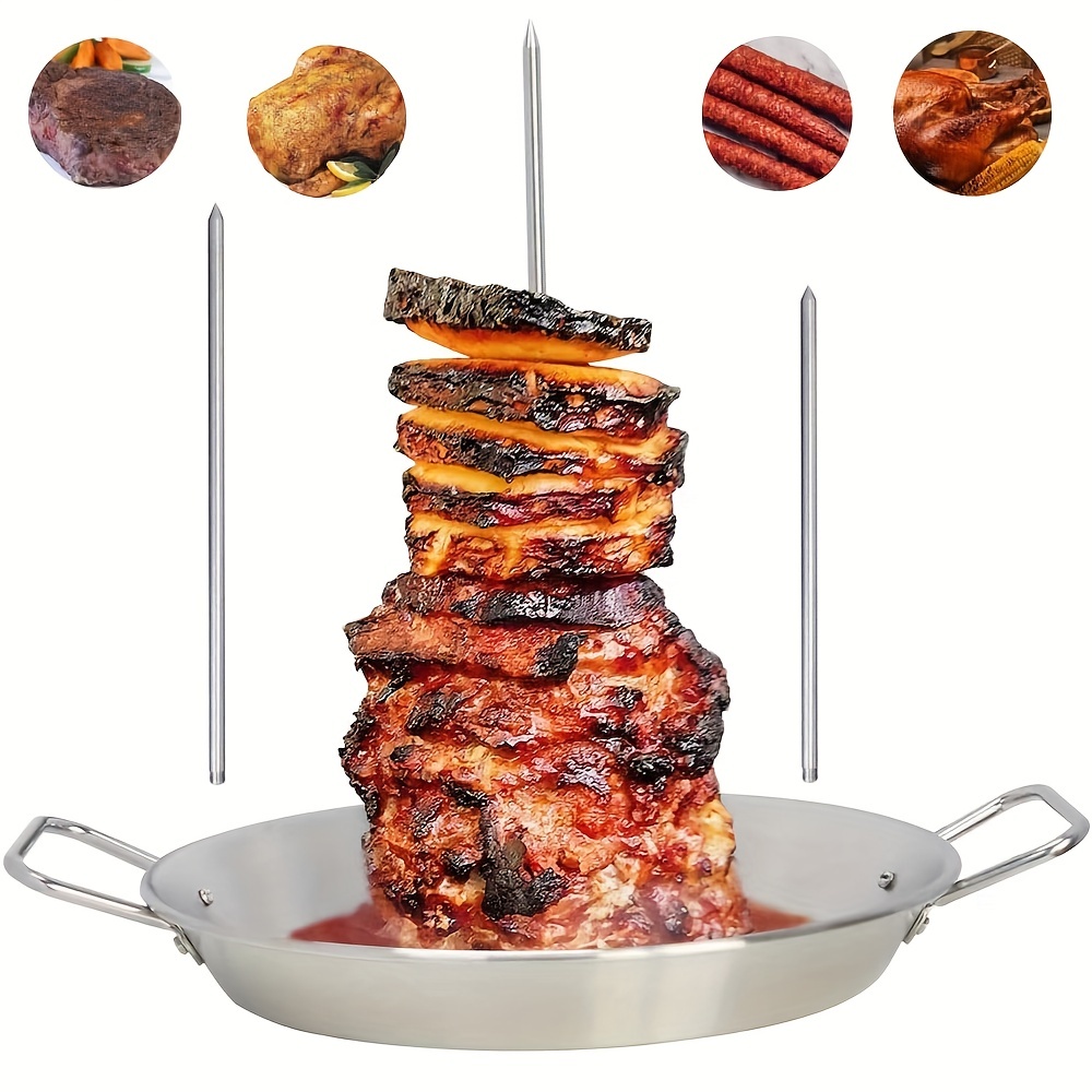 Reutilizável aço inoxidável churrasco garfo, churrasco Espetos, Kebab, vara  de ferro, acampamento ao ar livre, cozinhar piquenique, garfo grelhar garfo