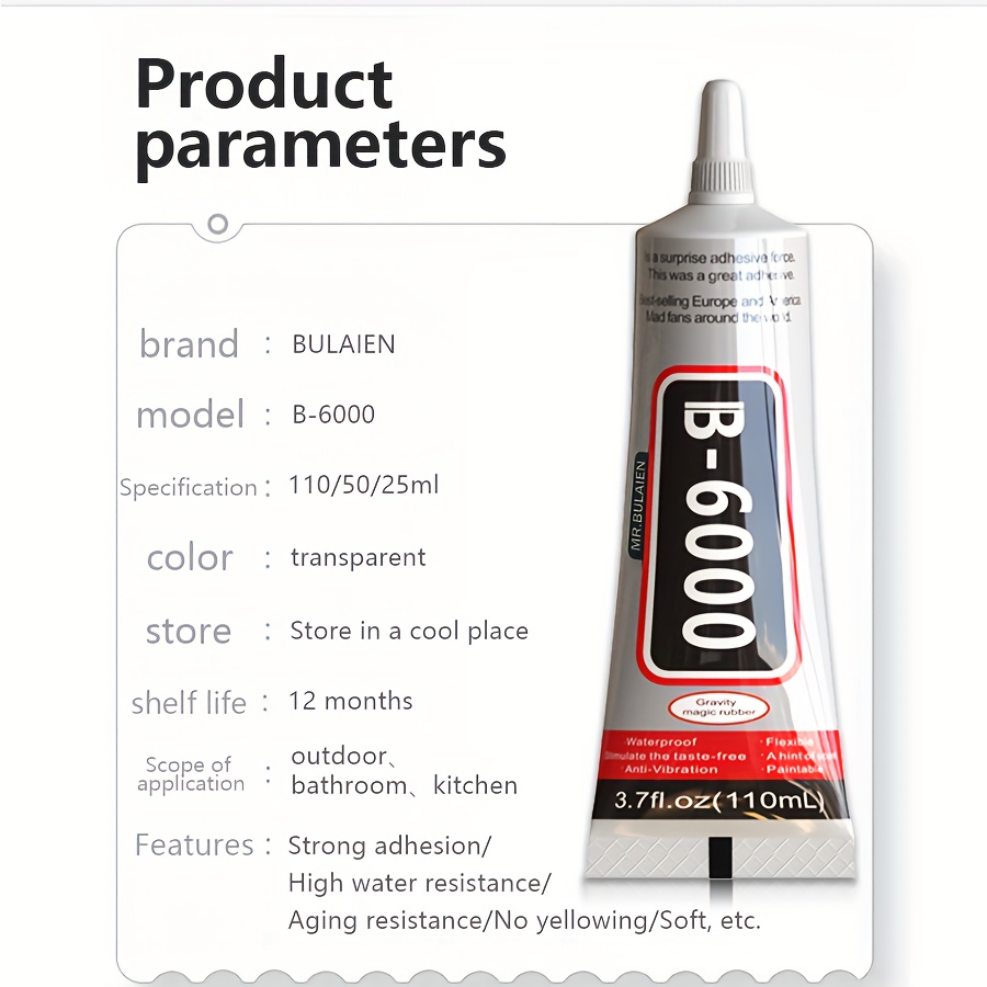1pc B-7000 Clear Glue, Precision Tip Craft Adhesive Glue, Can Stick To  Metal, Stone, Rhinestone, Jewelry, Fabric, Suitable For Art Jewelry Making  Etc