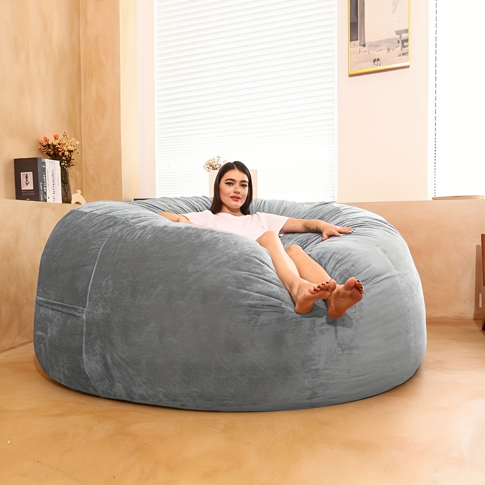 Extra Large Thickened Comfortable Velvet Bean Bag Cover - Temu
