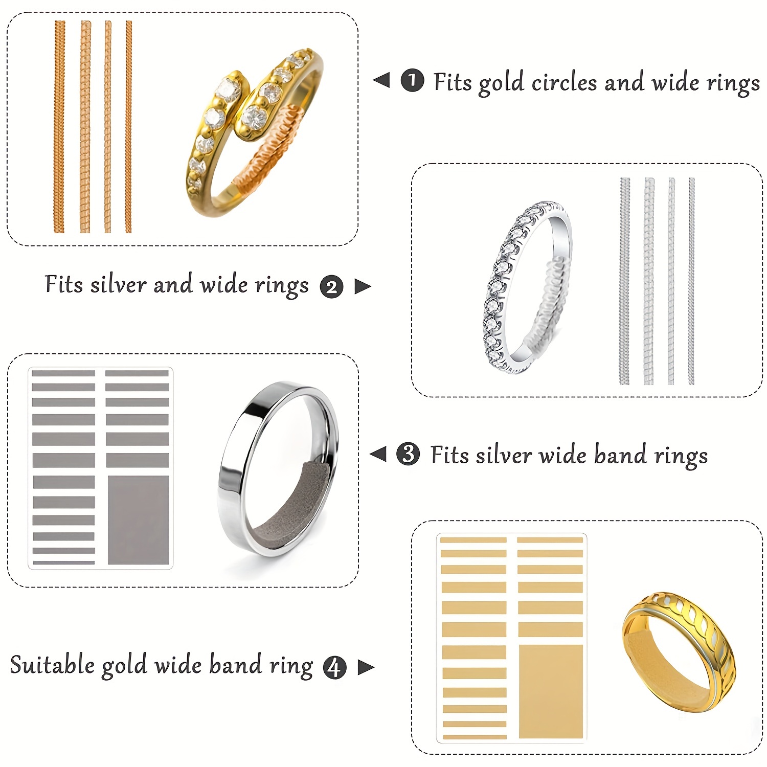 Ring Sizer Adjuster Invisible Jewelry Sizer - Temu