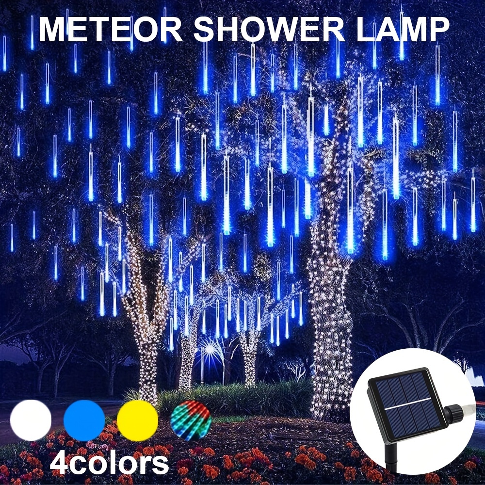 Solar Led Meteor Rain Lights Holiday String Lights - Temu