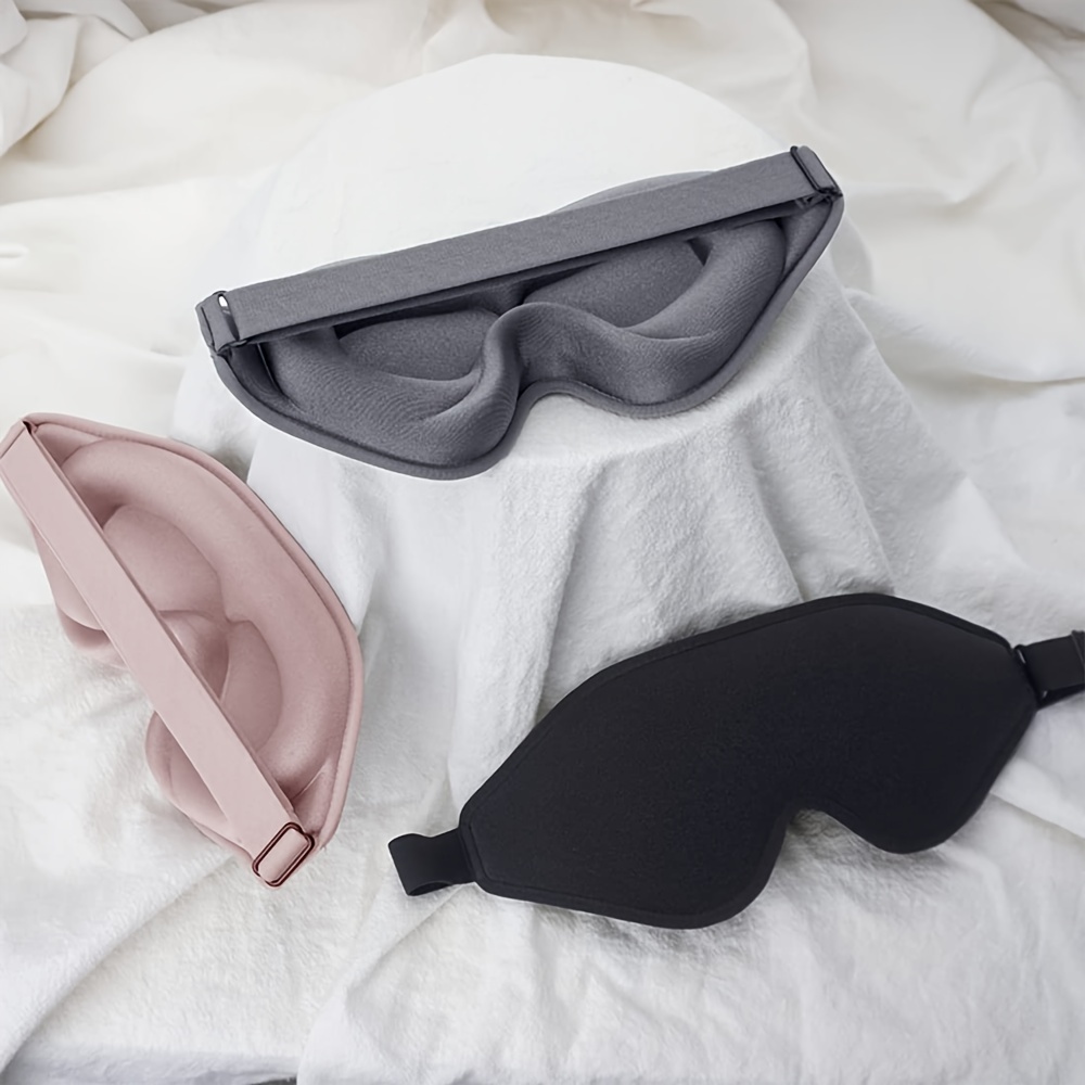 Mascara de ojos Venda antifaz de viaje 3D para dormir descanso suave  acolchado