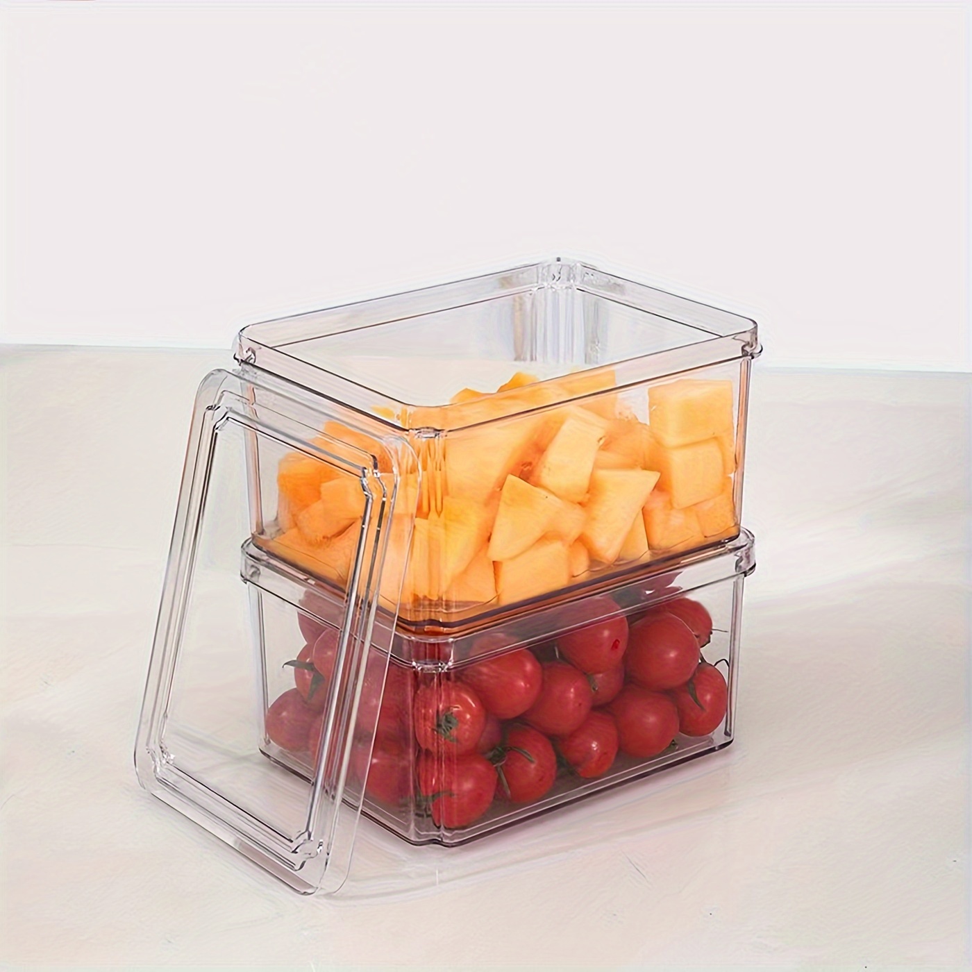 1pc 12500ml Plastic Multifunctional Food Storage Box With Large Capacity,  Leakproof Cabinet Organizer Suitable For Kitchen