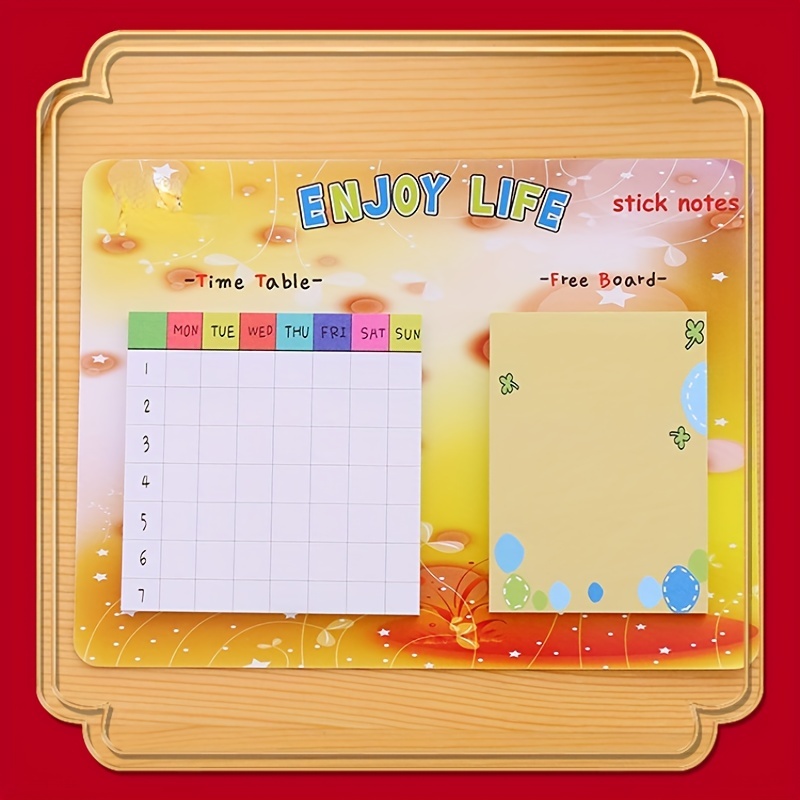 Student Plan Self Discipline Sticky Note Paper Creative Sticker Week Schedule