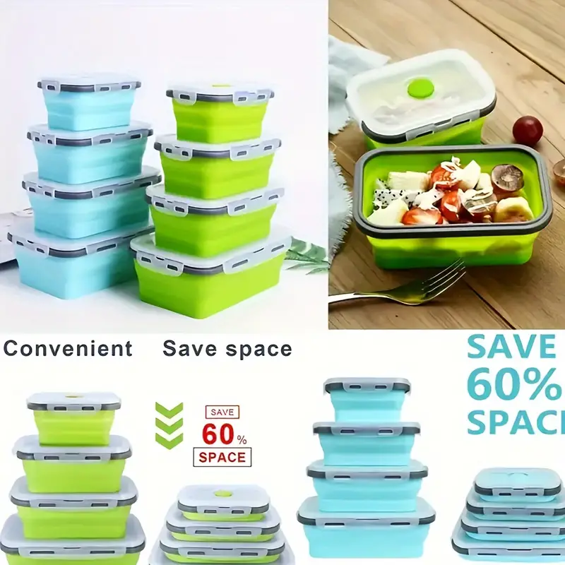 Food Grade Silicone Folding Lunch Box, Portable Outdoor Travel Instant  Noodle Bowl Telescopic Tableware, Can Be Used In Microwave, Oven,  Refrigerator For Preservation, Kitchen Supplies - Temu