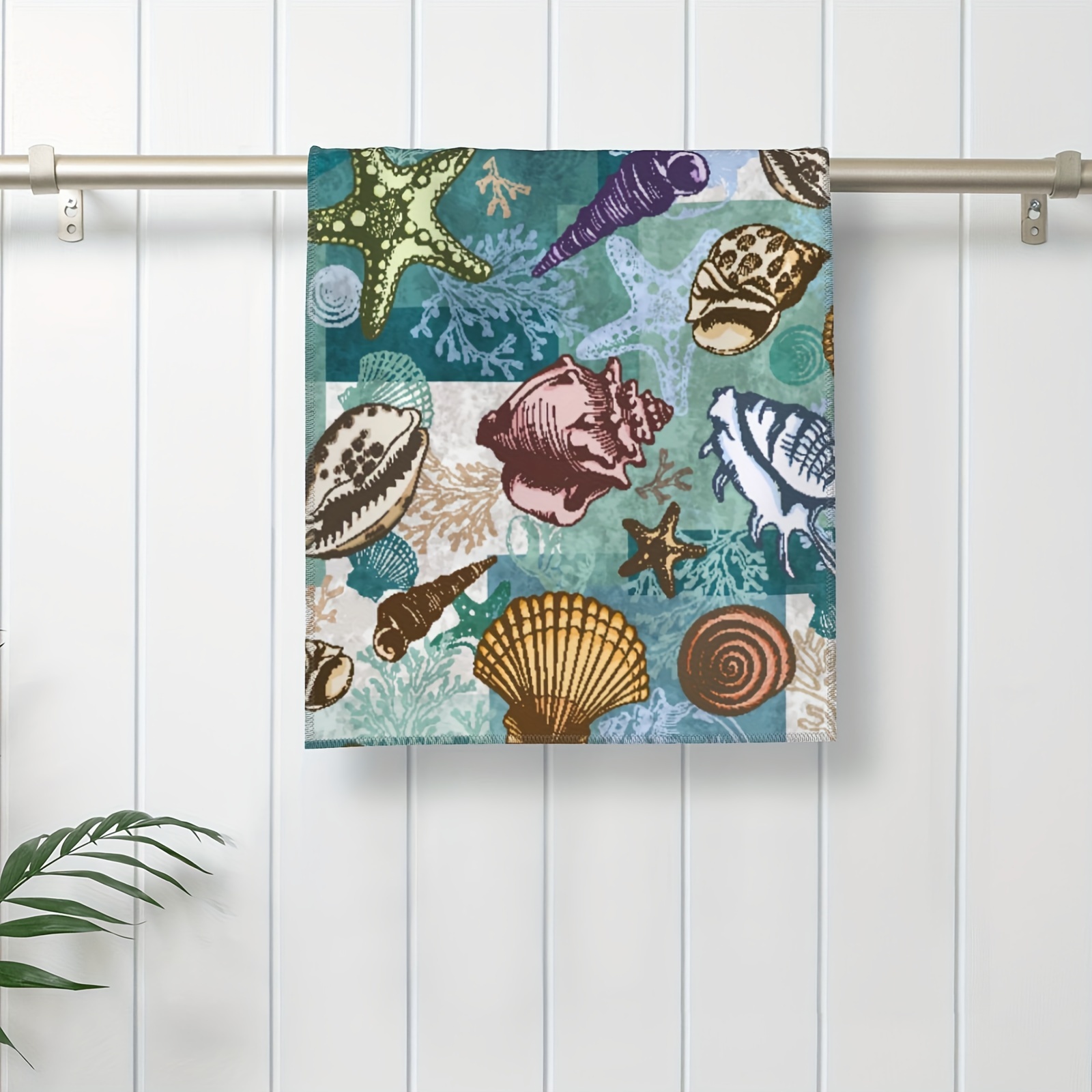 Seashell bathroom hand online towels