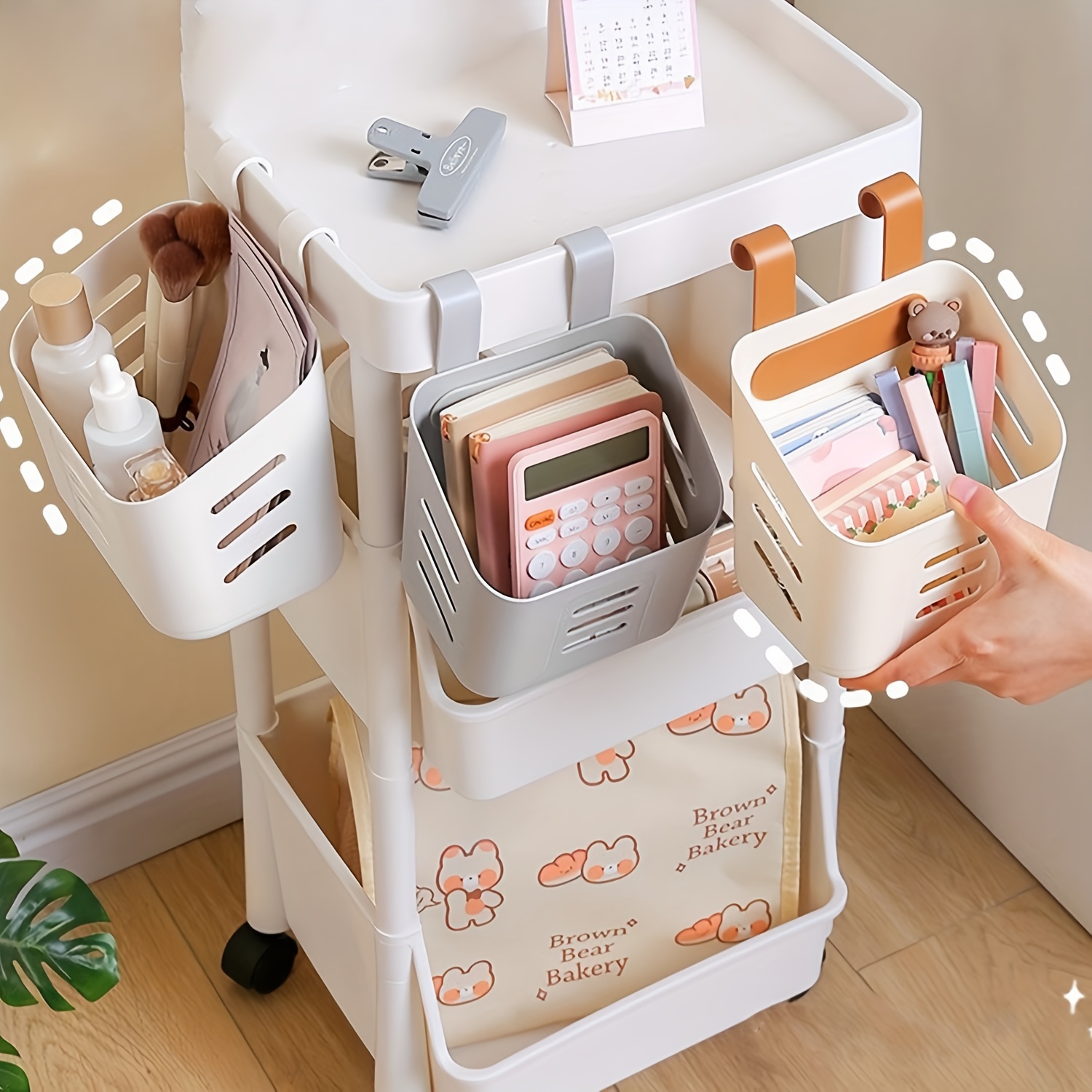 Small Hanging Toiletry Storage Basket Durable Stationery - Temu