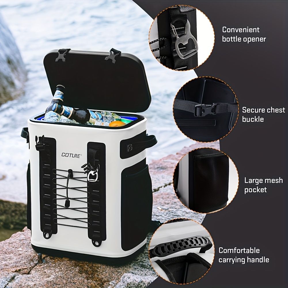 Portable Backpack Cooler Insulated Women Men Waterproof Leak - Temu