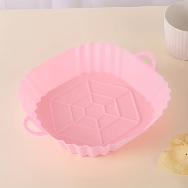 1pc Pink Air Fryer Mat, Silicone Baking Mat For Household Air