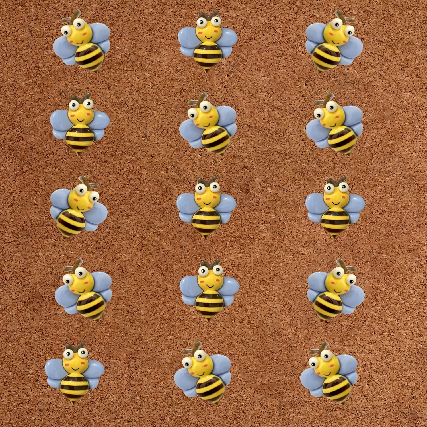  50 chinchetas de abejas para pulgar, divertidas tachuelas  decorativas de abeja para pared, pizarra, corcho, mapas de pared, tablón de  anuncios, fotos : Productos de Oficina