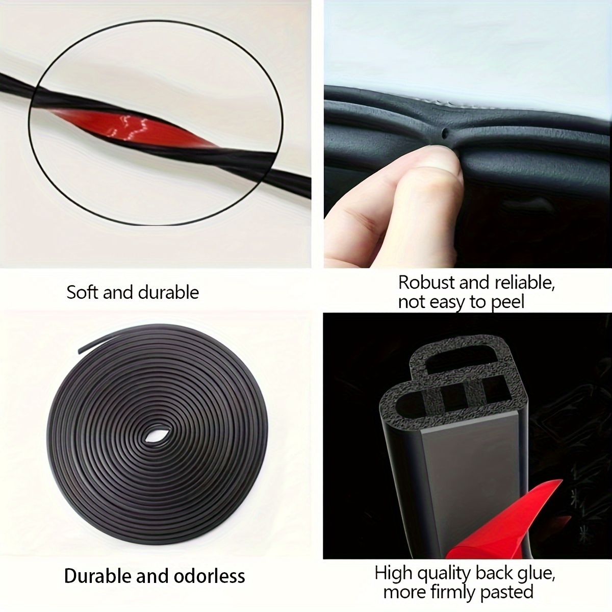 Car Door Rubber Seal Universal weatherstripping soundproofing (11 Foot or  3.4 Meter)