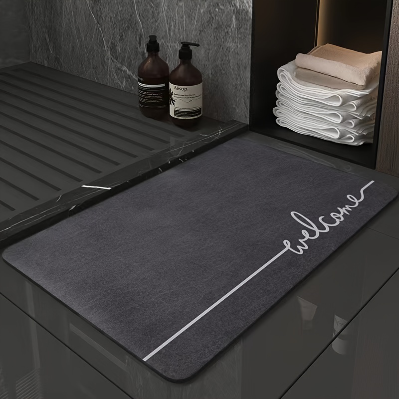 Super Absorbent Floor Mat For Bathroom Non Slip Diatomaceous - Temu