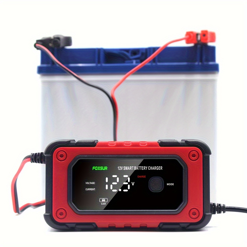 Car Battery Charger, 12V 6A Smart Battery Trickle Charger Automotive 12V  Battery Maintainer Desulfator with Temperature Compensation for Car Truck