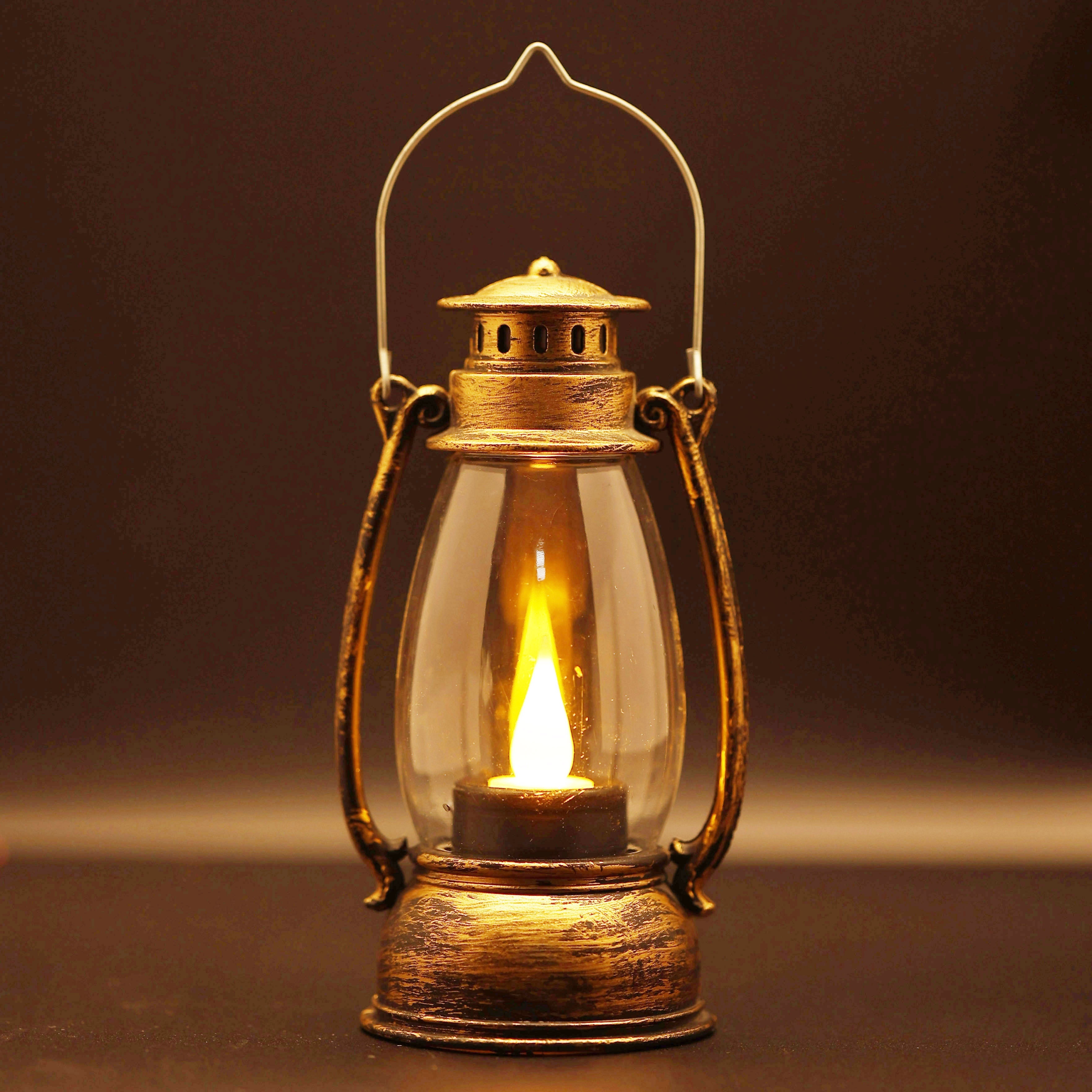 Vintage Wind Lamp Mini Small Night Light Led Candle Light - Temu