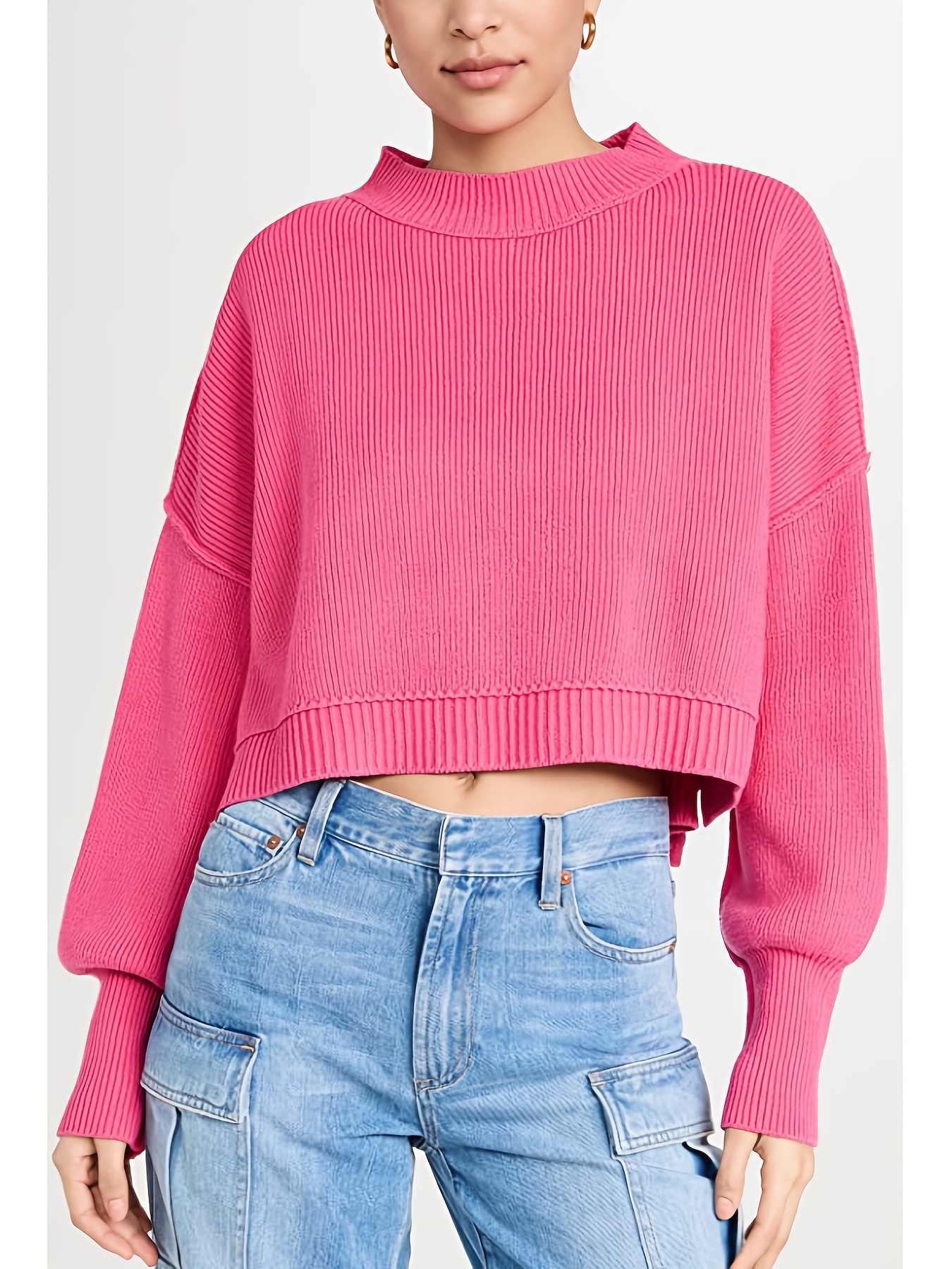 Plus size crop clearance jumper